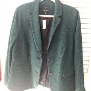 NWT Green Talbots Wool Blazer